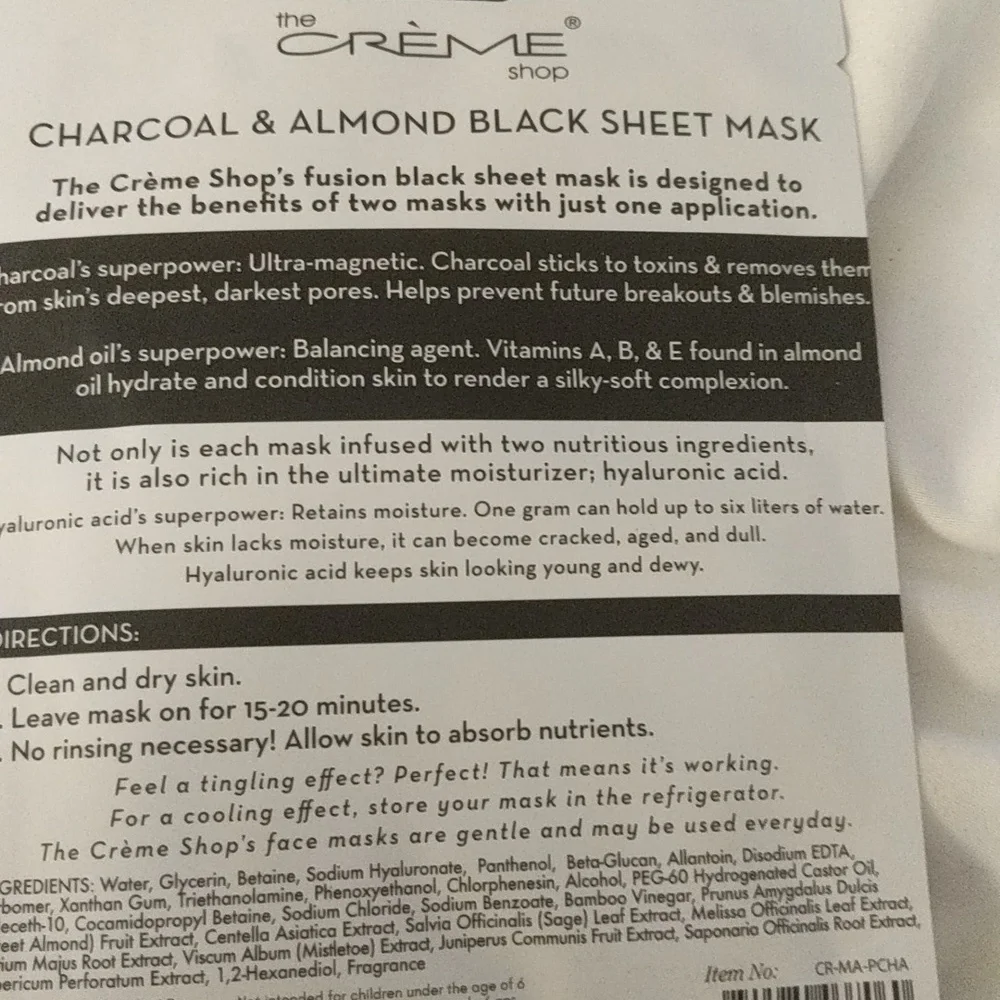 The Creme Shop (2) Face mask